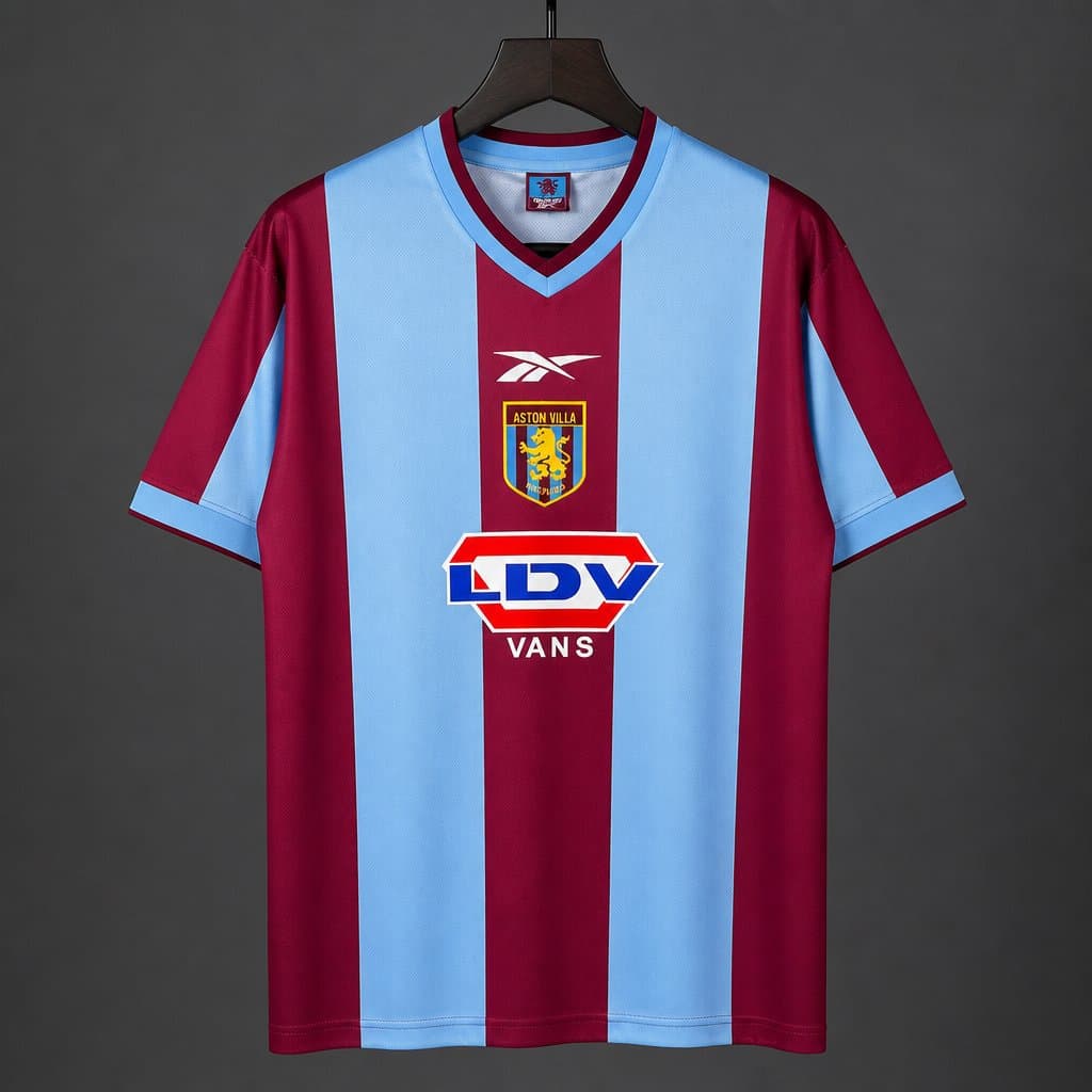Aston Villa 1999/00 Home Retro Jersey front view