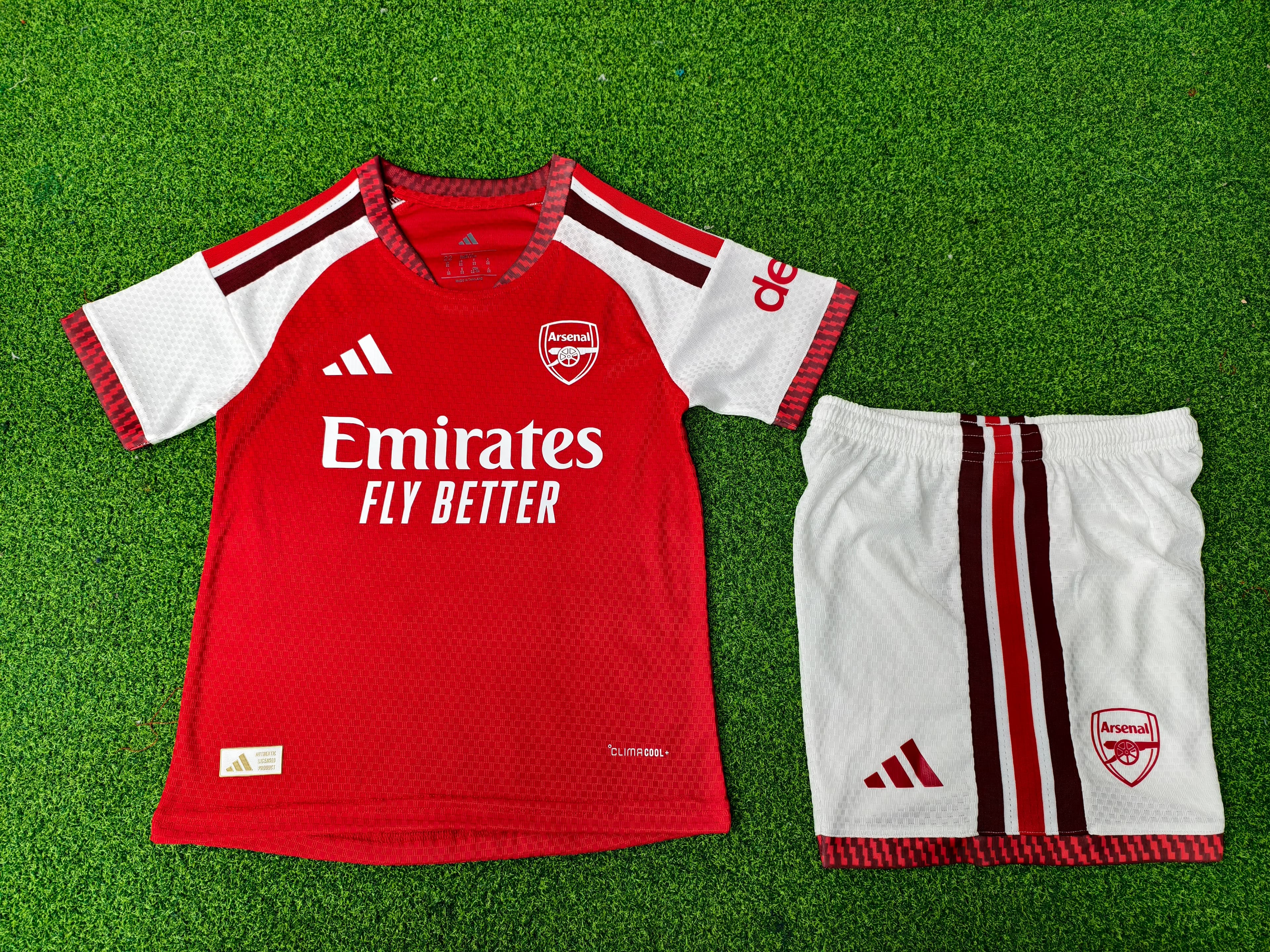 Arsenal Home 26/27 Kids Kit front view