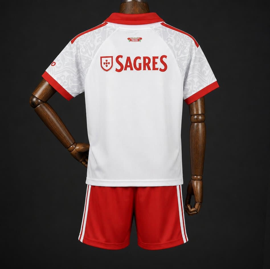 Benfica Away Kids Kit 26/27 back view