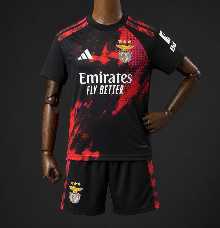 Benfica Third Kids Kit 26/27 front view