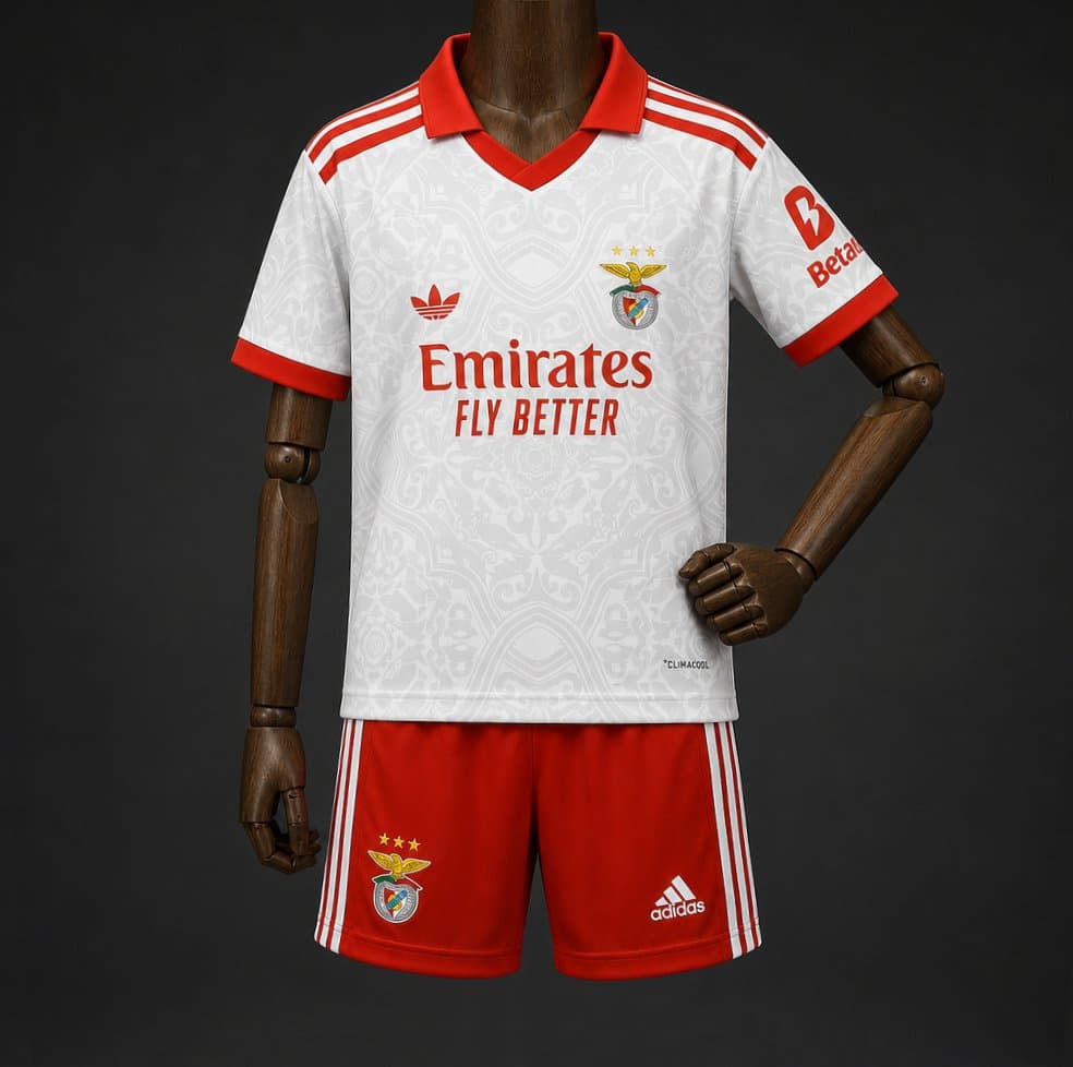 Benfica Away Kids Kit 26/27 front view