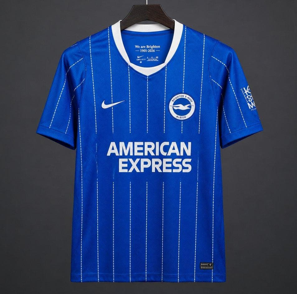 Brighton & Hove Albion Men's Jersey (Home) 26/27 front view