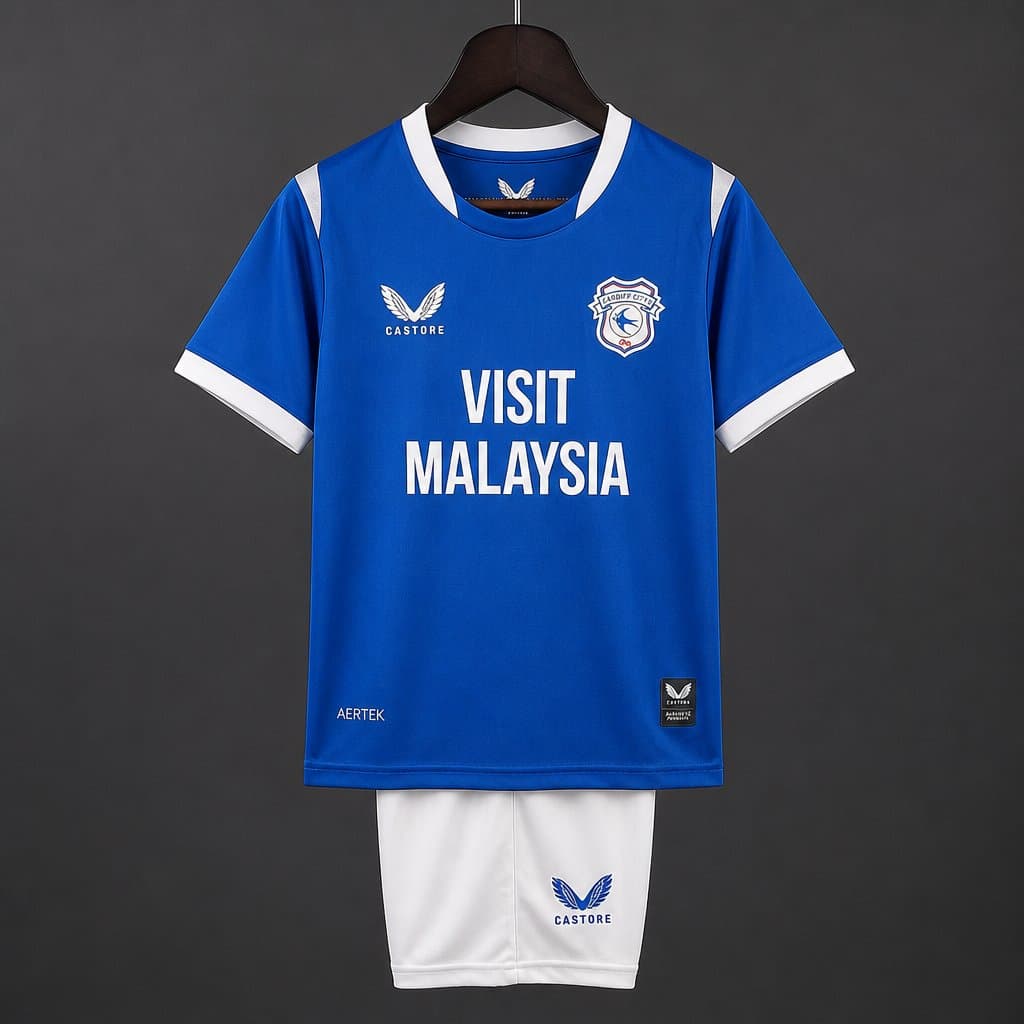 Cardiff City Home Kids Kit 26/27 front view