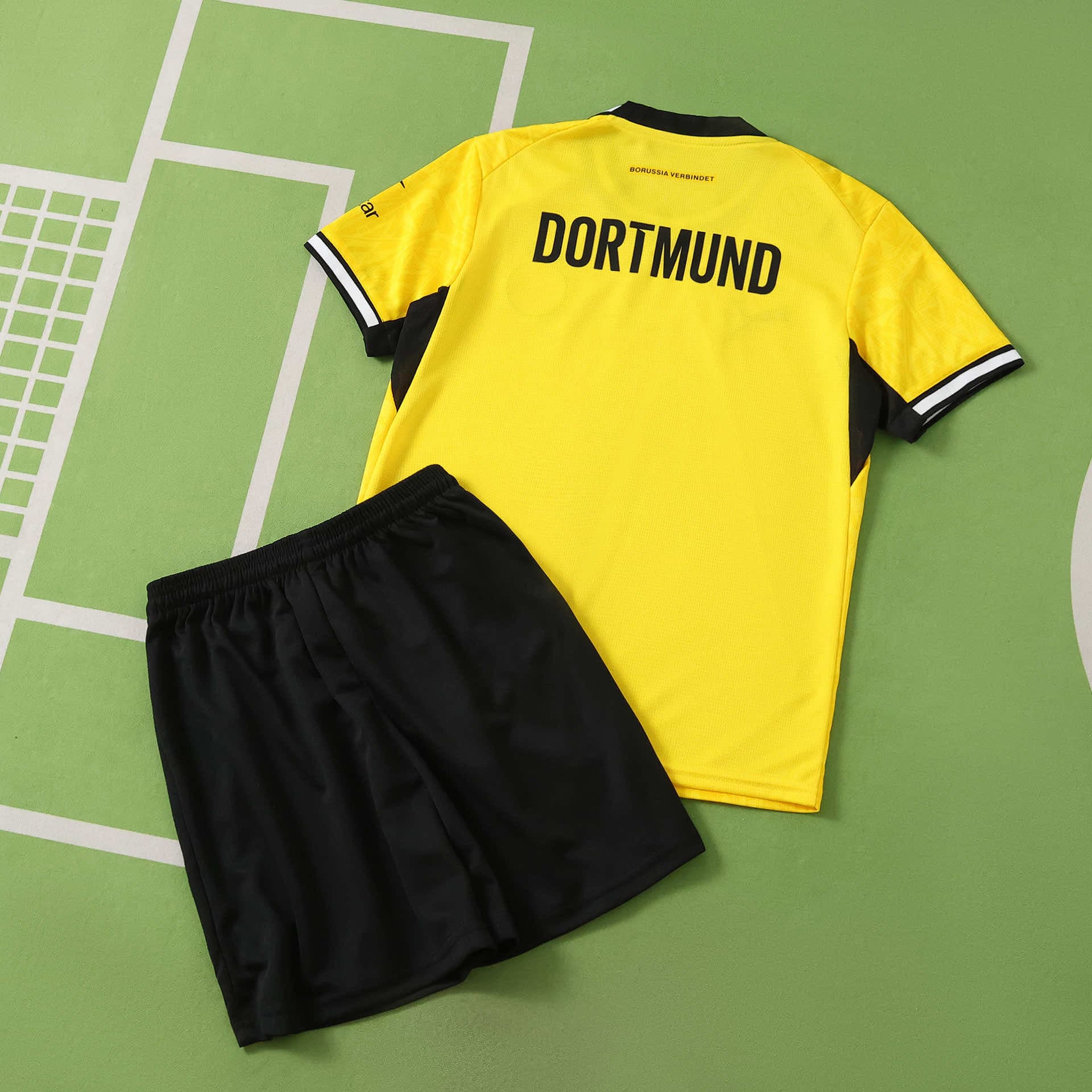 Borussia Dortmund Home Kids Kit back view
