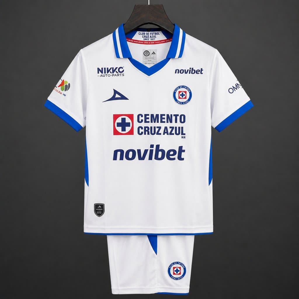 Cruz Azul Away Kids Kit 26/27 front view