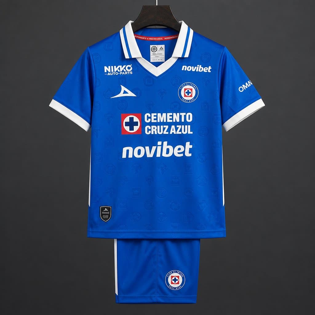 Cruz Azul Home Kids Kit 26/27 front view
