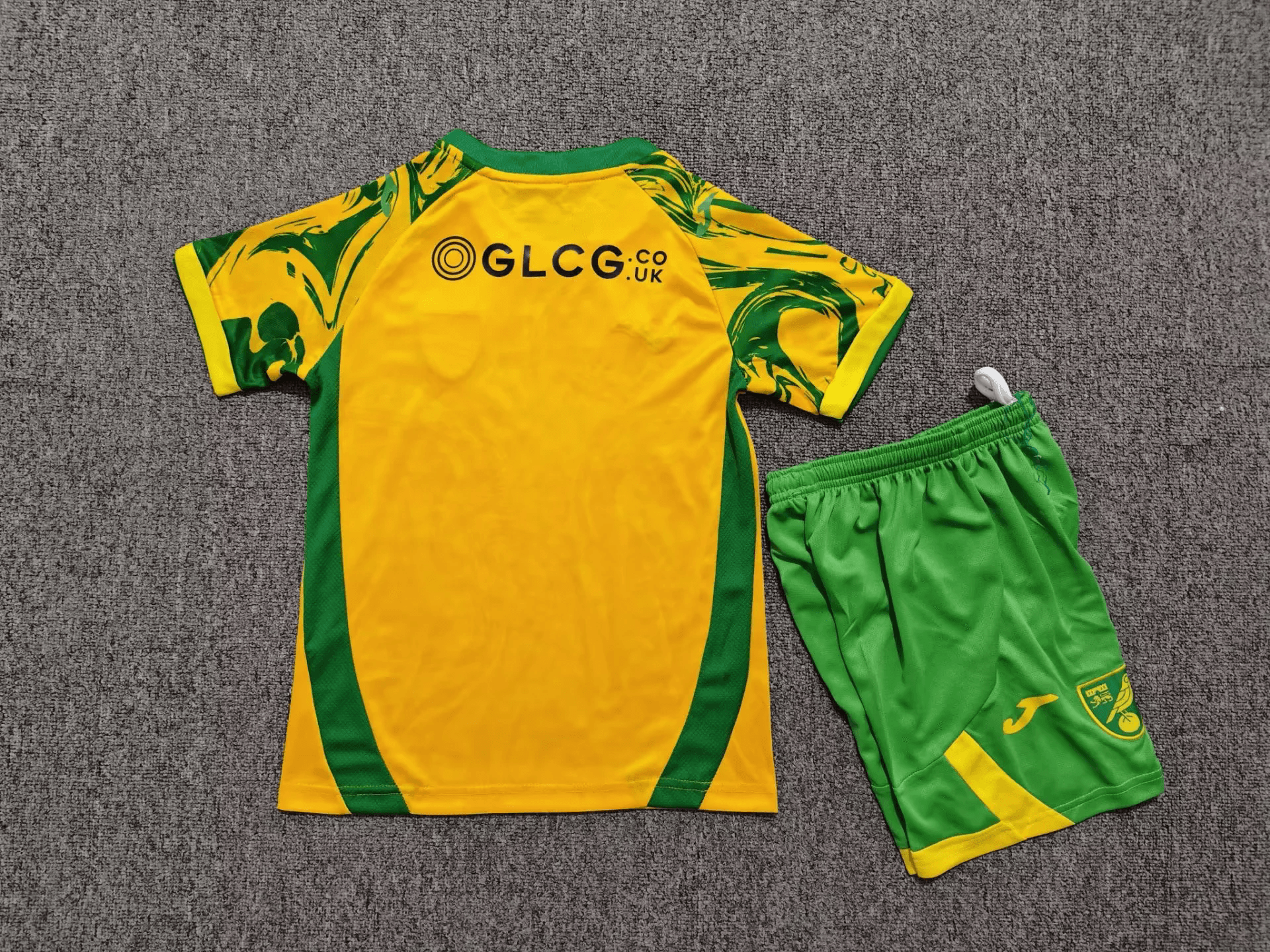 Norwich City Home Kids Kit 26/27 back view
