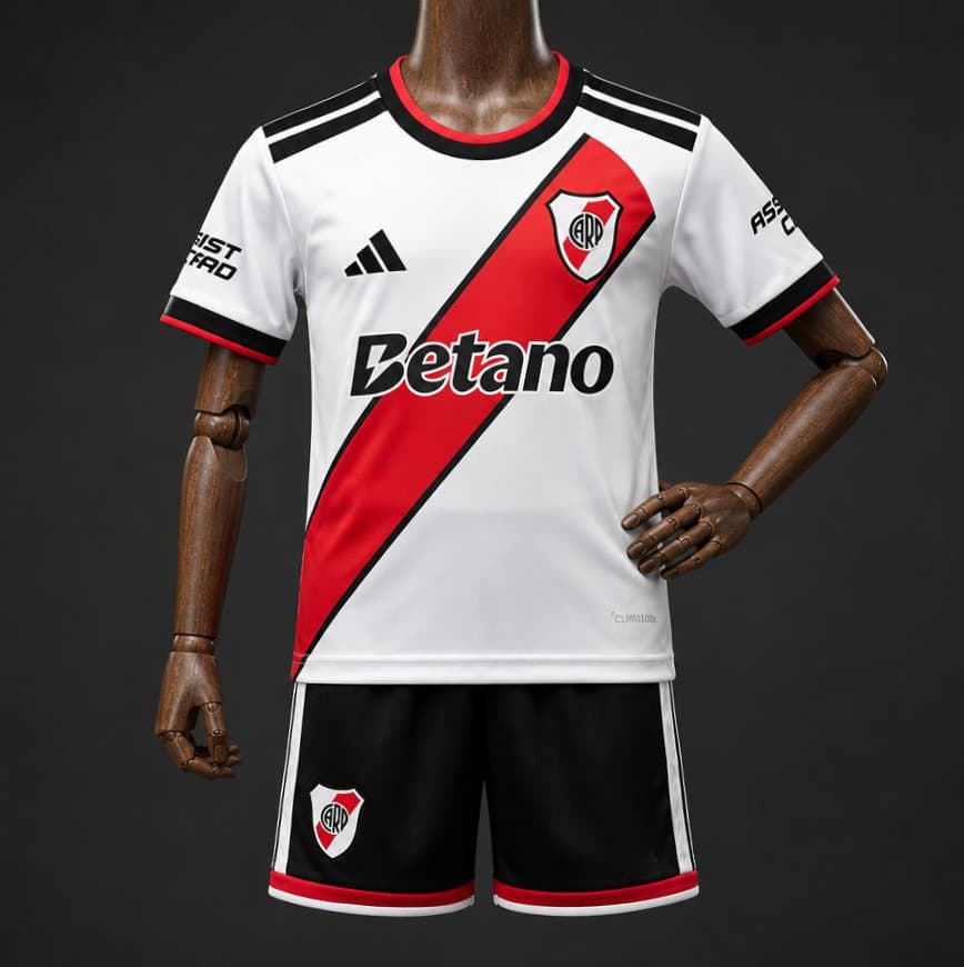 River Plate Home Kids Kit 26/27 front view