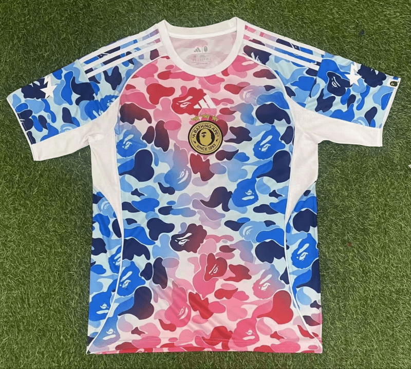 Bape Camo Pink & Blue Special Edition Jersey front view