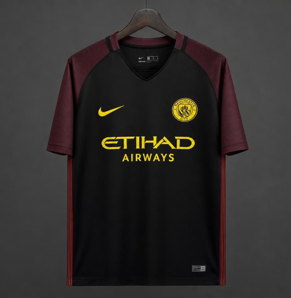 Manchester City 2016/17 Away Retro Jersey front view