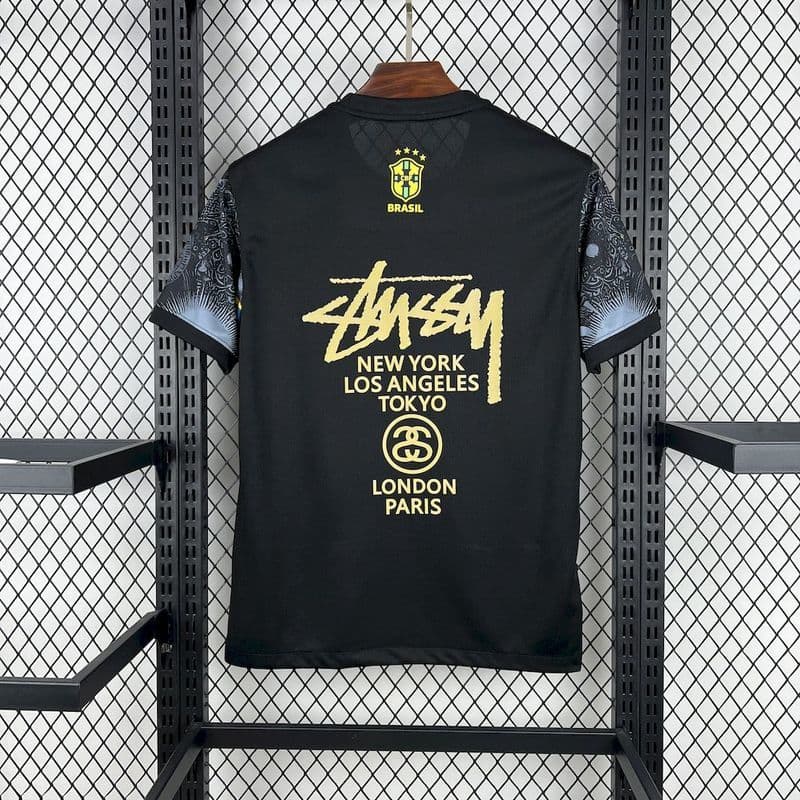 Brazil x Stüssy Special Edition Jersey back view