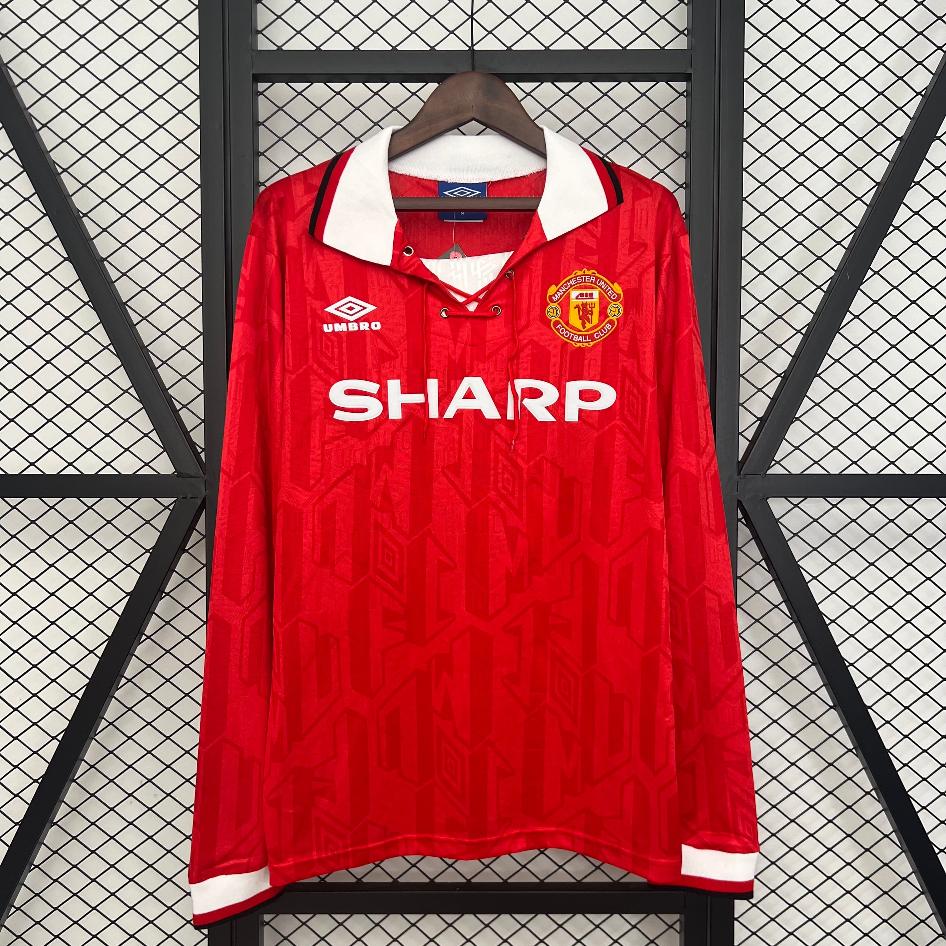 Manchester United 92-94 Home Long Sleeve front view
