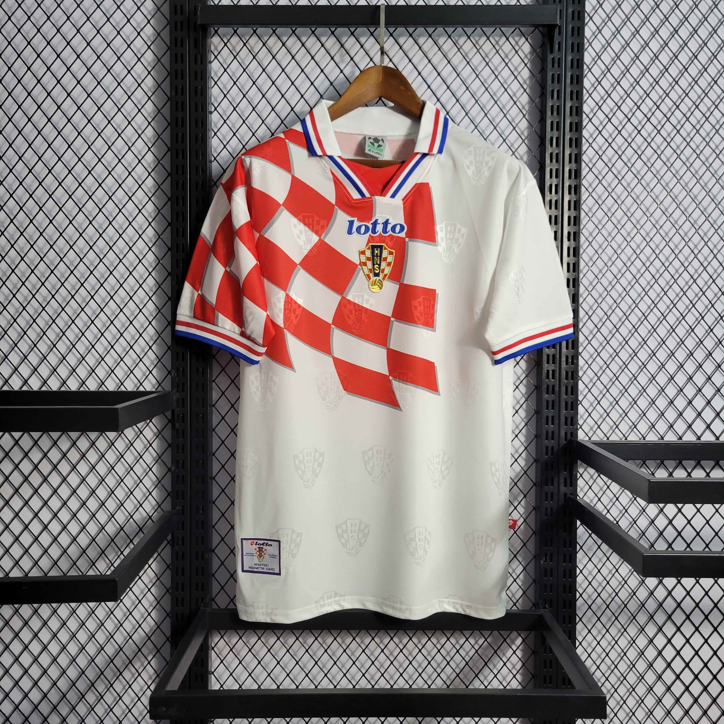 Croatia 1998 World Cup Home Retro Jersey front view