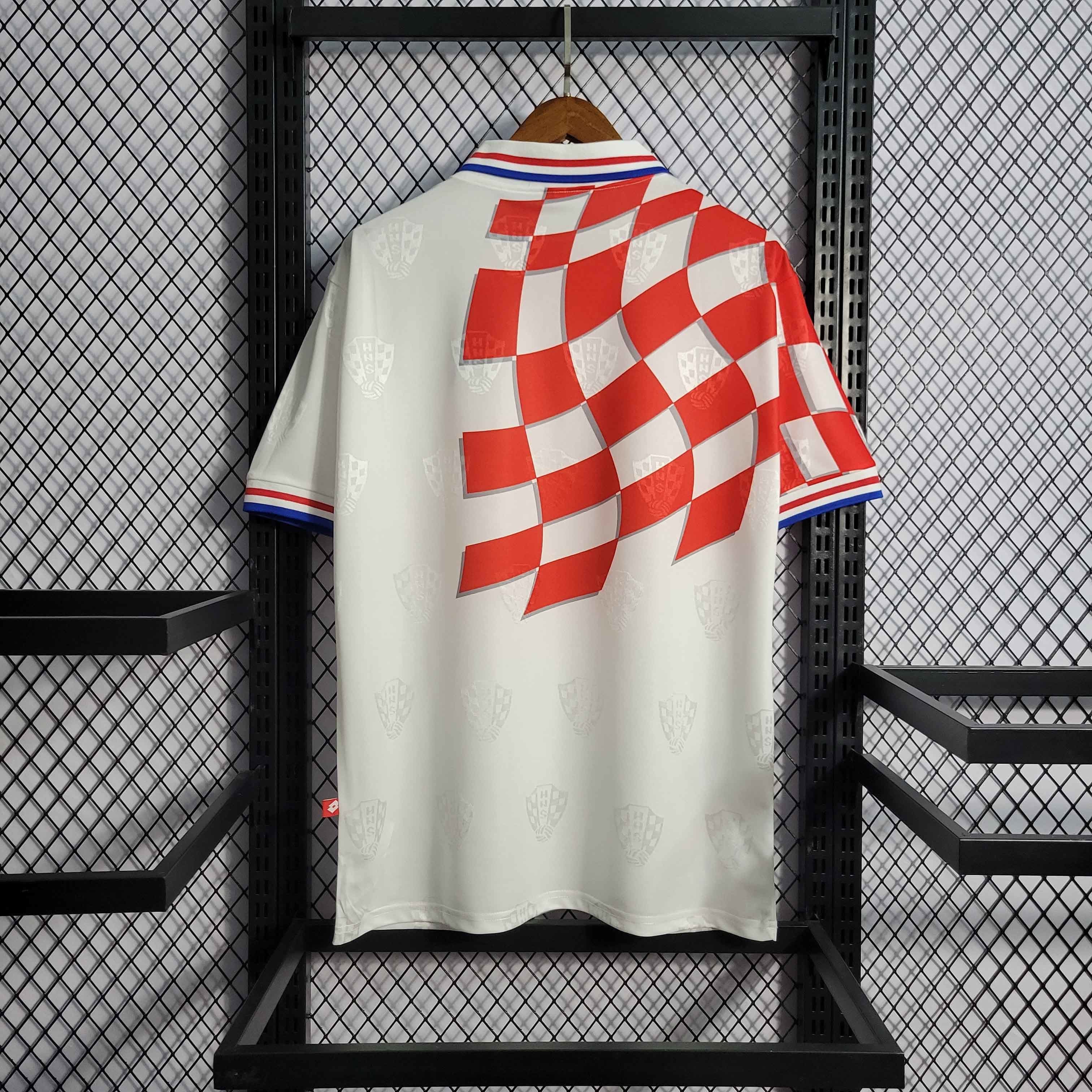 Croatia 1998 World Cup Home Retro Jersey back view