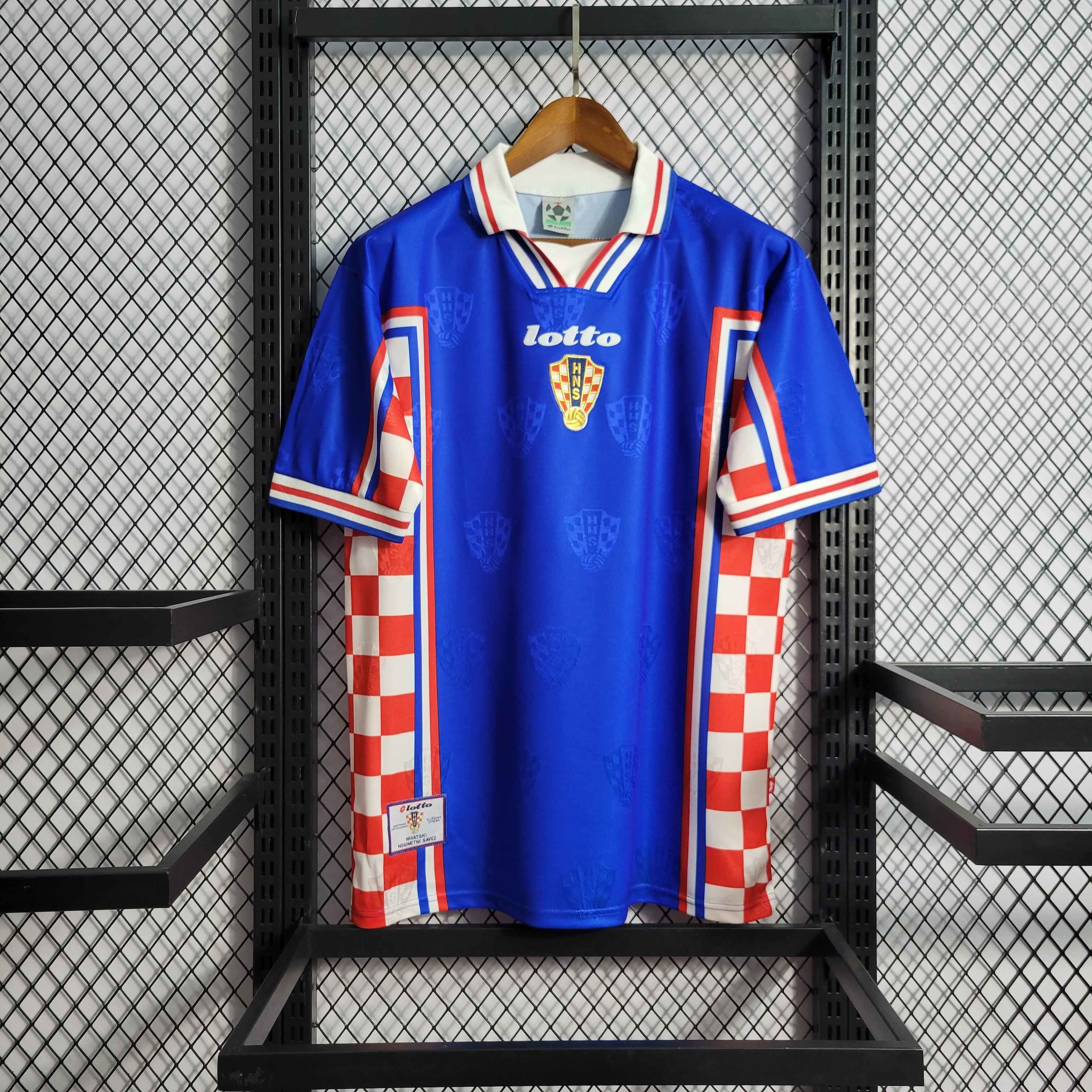 Croatia 1998 World Cup Away Retro Jersey front view