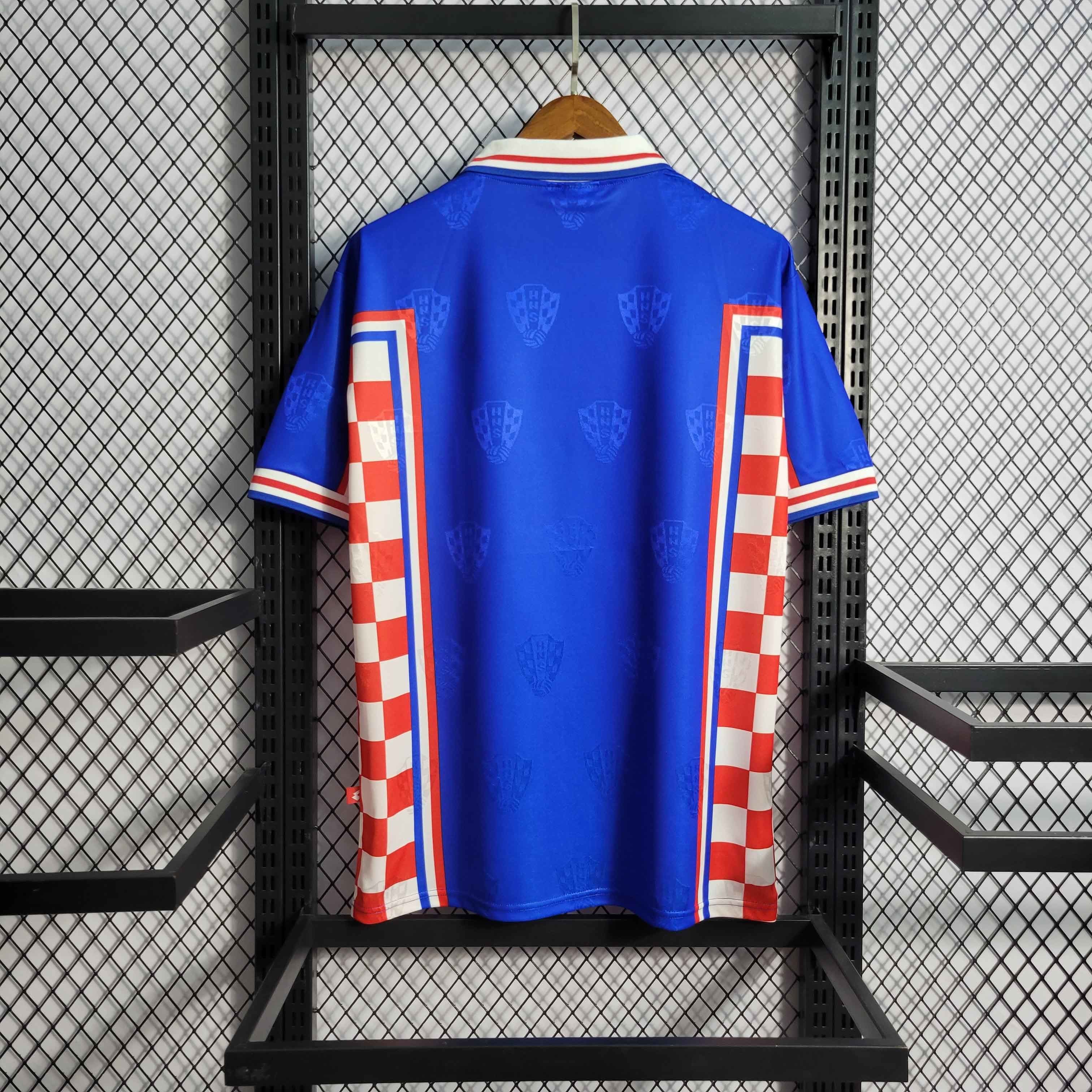Croatia 1998 World Cup Away Retro Jersey back view