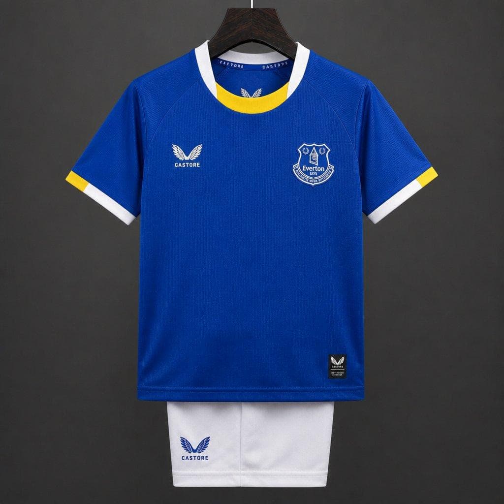 Everton Home Kids Kit 26/27 front view