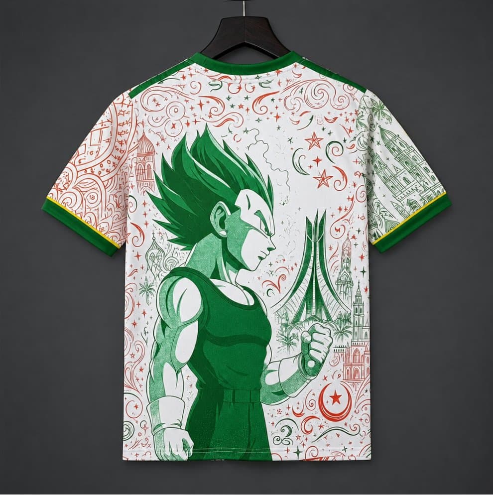 Algeria x Dragon Ball "Vegeta" Special Edition Jersey back view