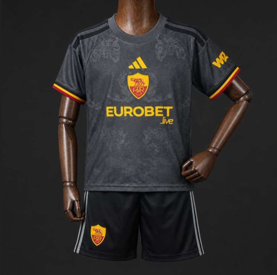 AS Roma Third Kids Kit 26/27 front view