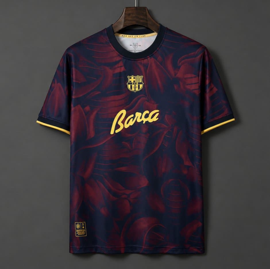 Barça "Crimson Bloom" Special Edition Jersey front view