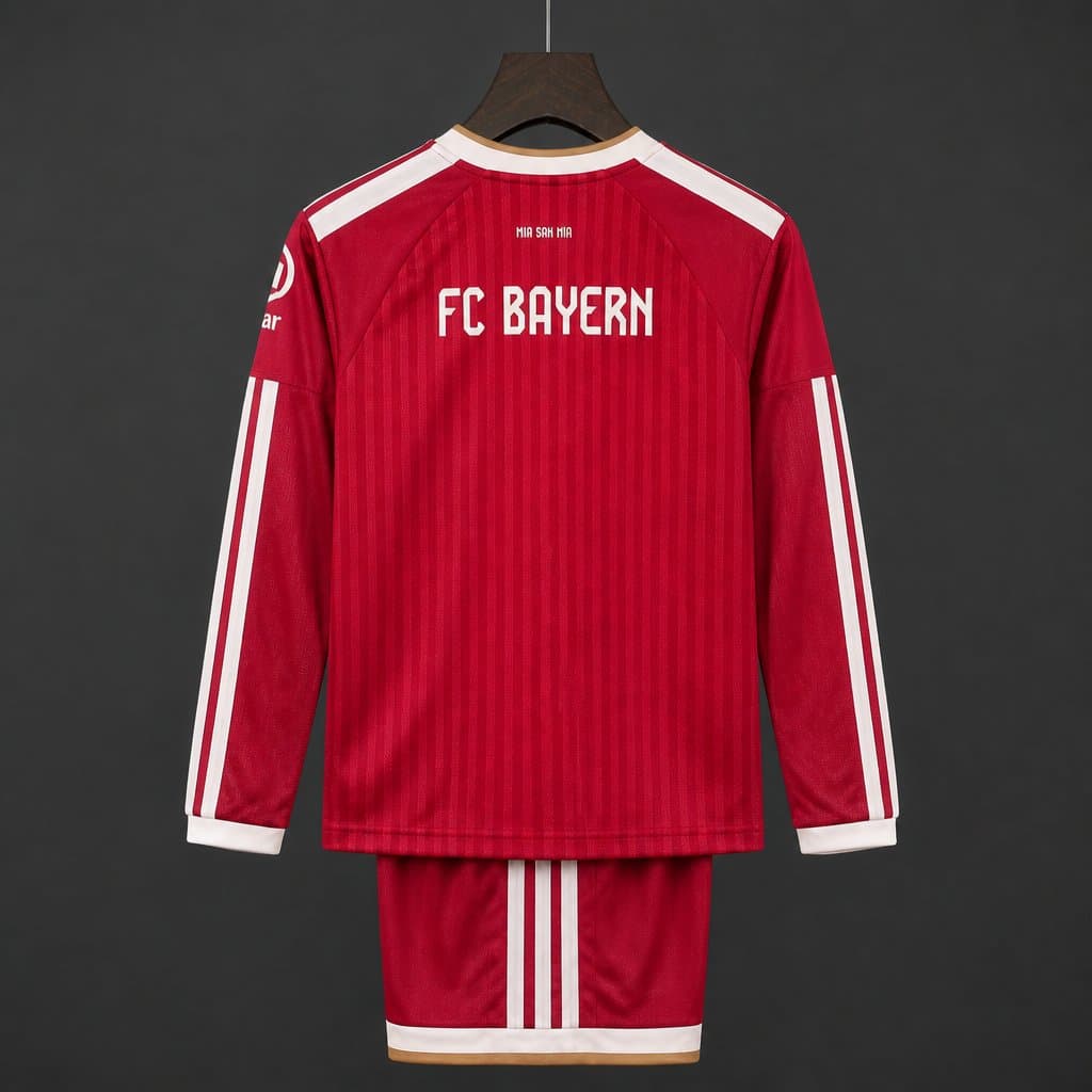 Bayern Munich Home Long Sleeve Kids Kit 26/27 back view