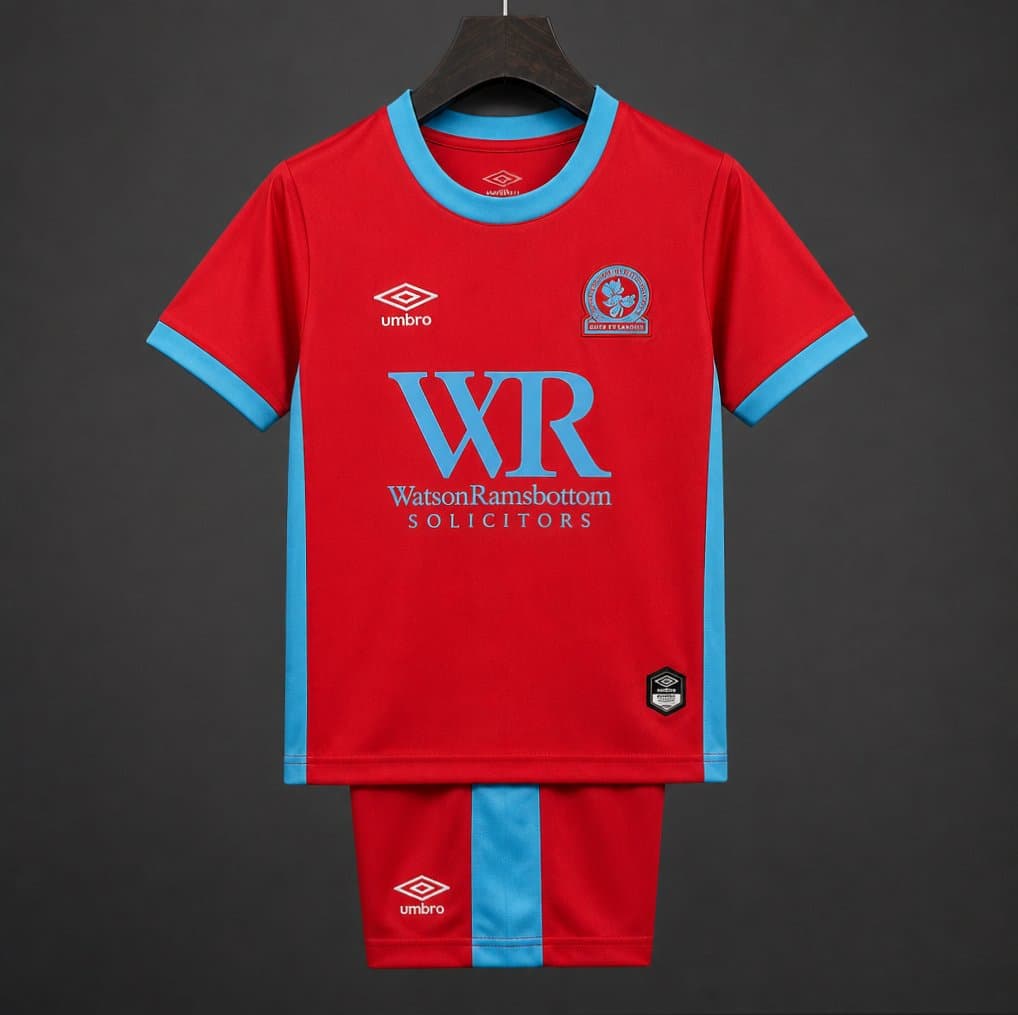 Blackburn Rovers Away Kids Kit 26/27 front view