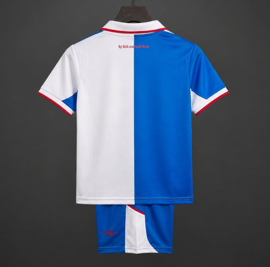 Blackburn Rovers Home Kids Kit 26/27 back view