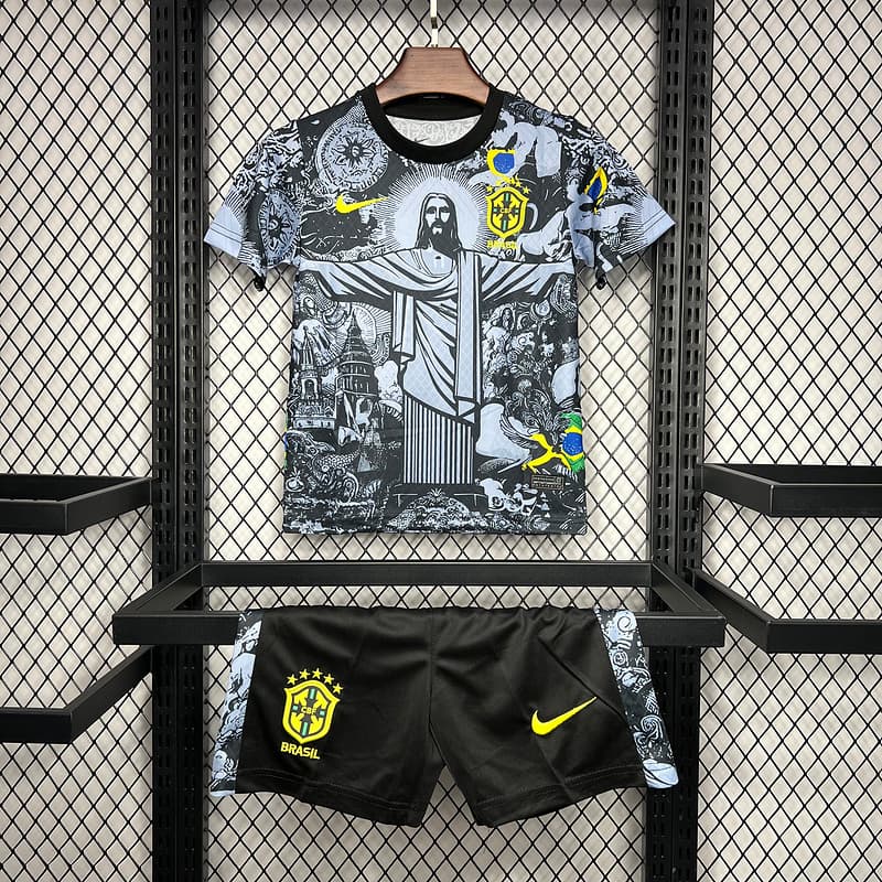 Brazil "Christ the Redeemer" Kids Kit β Grey front view