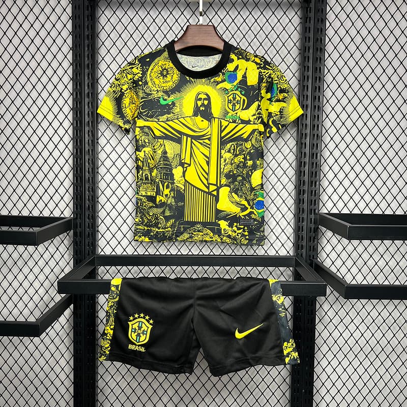 Brazil "Christ the Redeemer" Kids Kit β Yellow front view