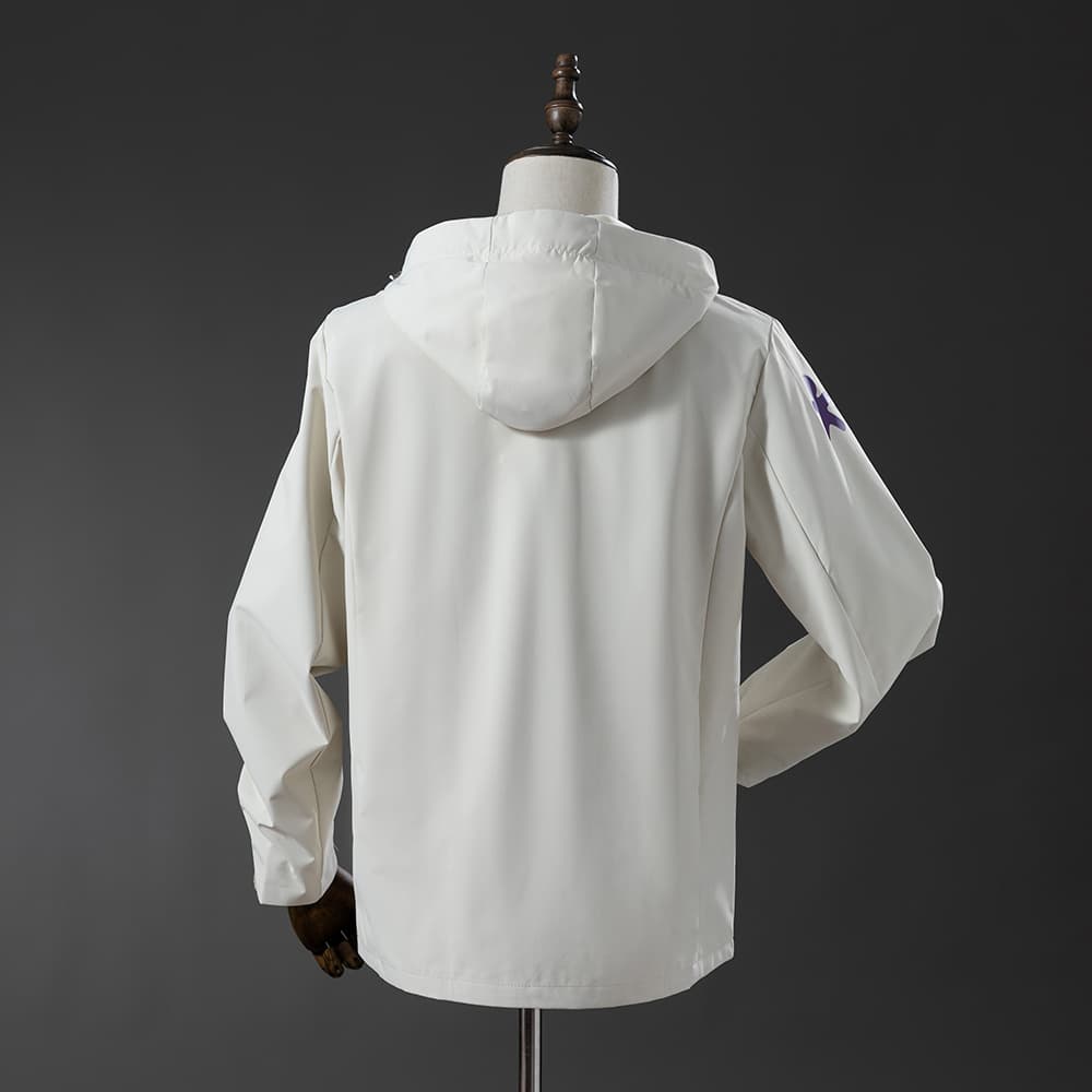 Brazil windbreaker in off-white, back view