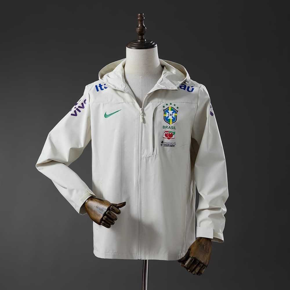 Brazil Windbreaker (Off-White) front view