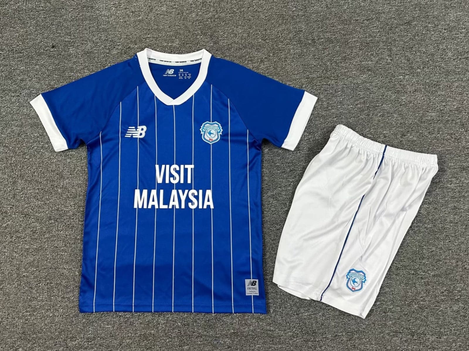 Cardiff City Home 25/26 Kids Kit front view