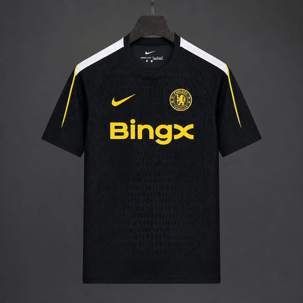 Chelsea Training Jersey (Black) front view