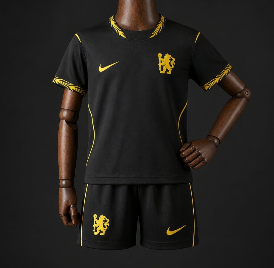 Chelsea Away Kids Kit 26/27 front view