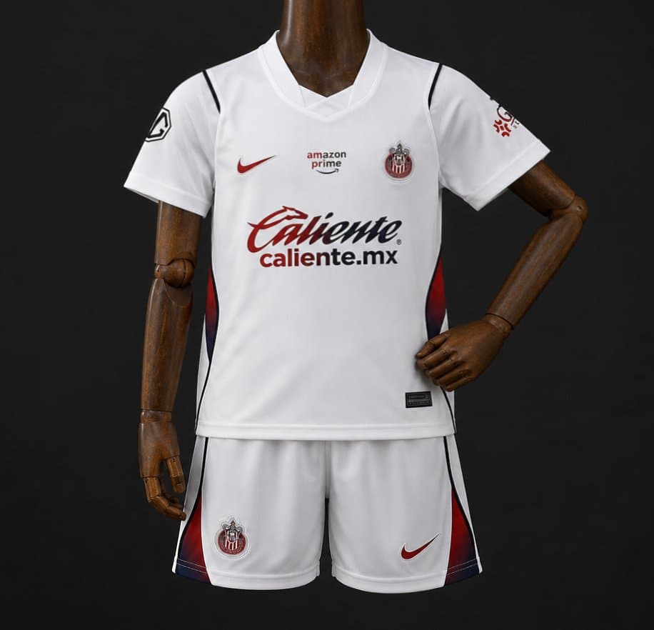Chivas Guadalajara Away Kids Kit 26/27 front view