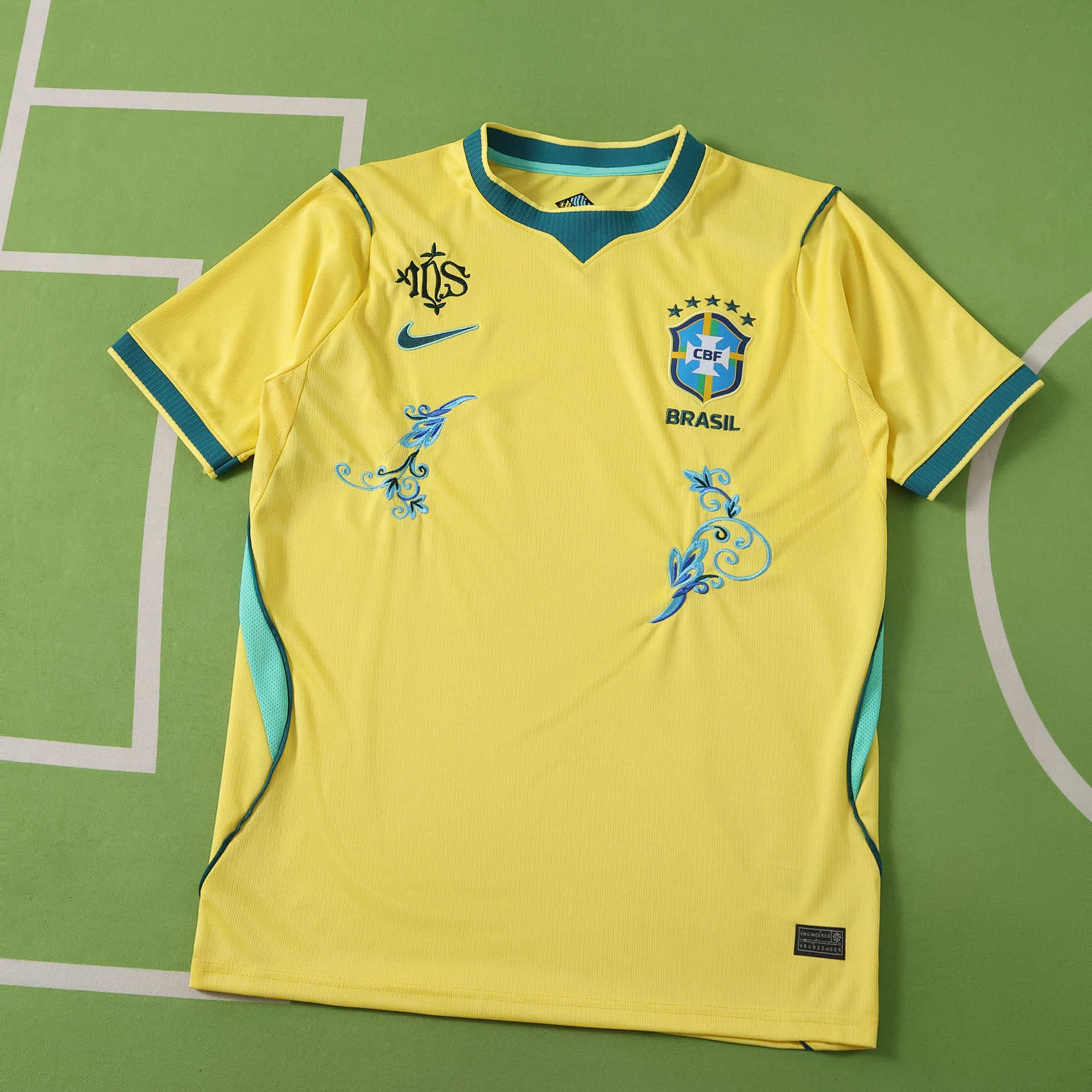 Brazil UNI BRASA Embroidered Jersey â Fan front view