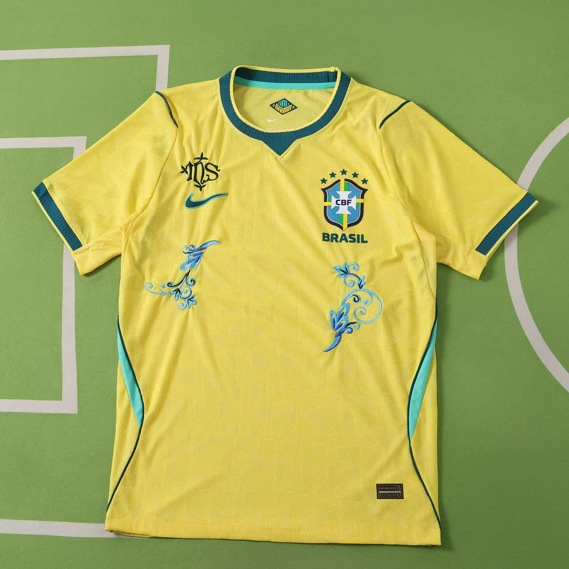 Brazil UNI BRASA Embroidered Jersey â Player front view
