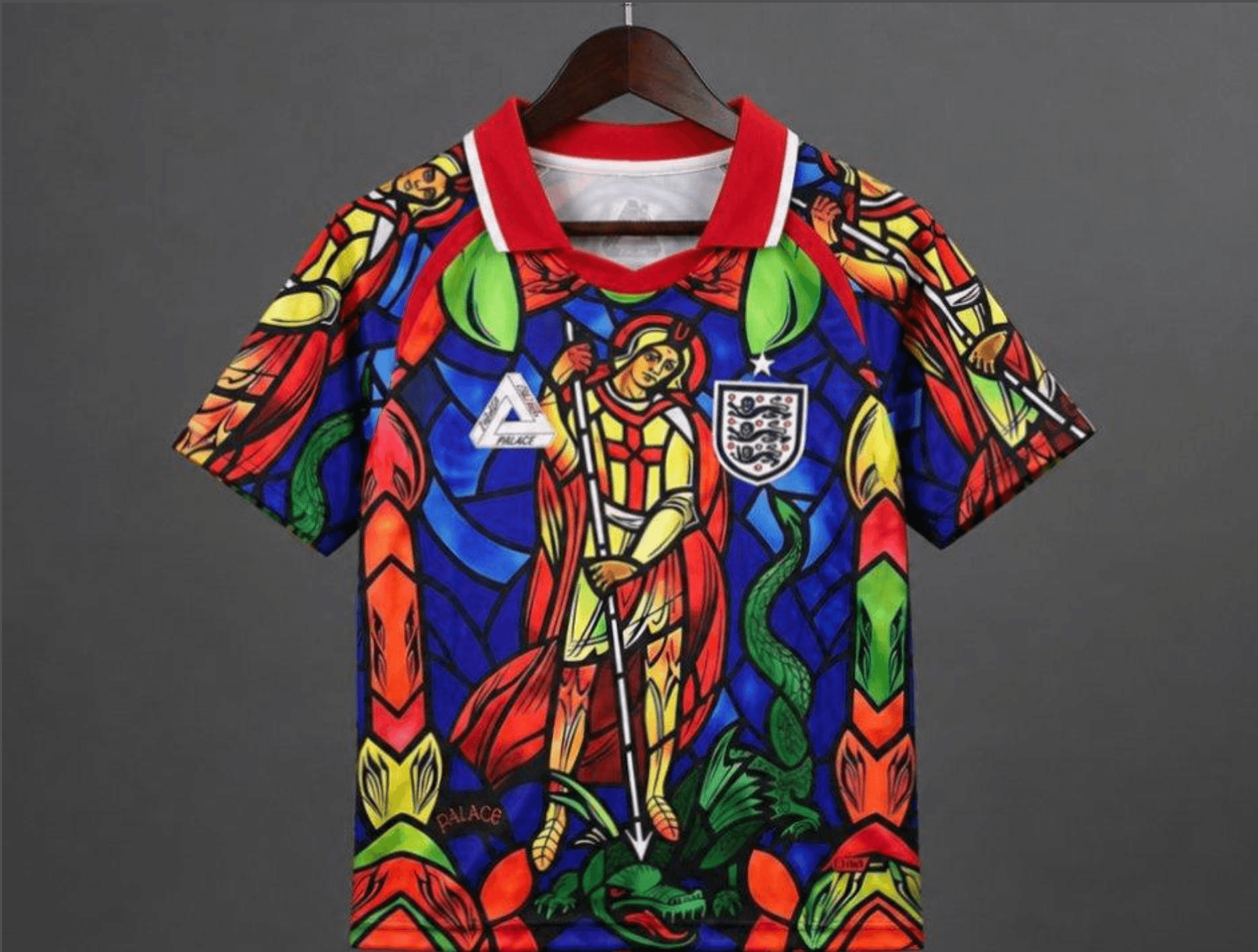 England x Palace Stained Glass Colour Men's Jersey 2026 front view