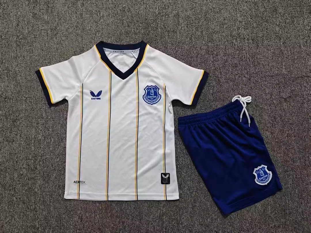 Everton Away Kids Kit 26/27 front view