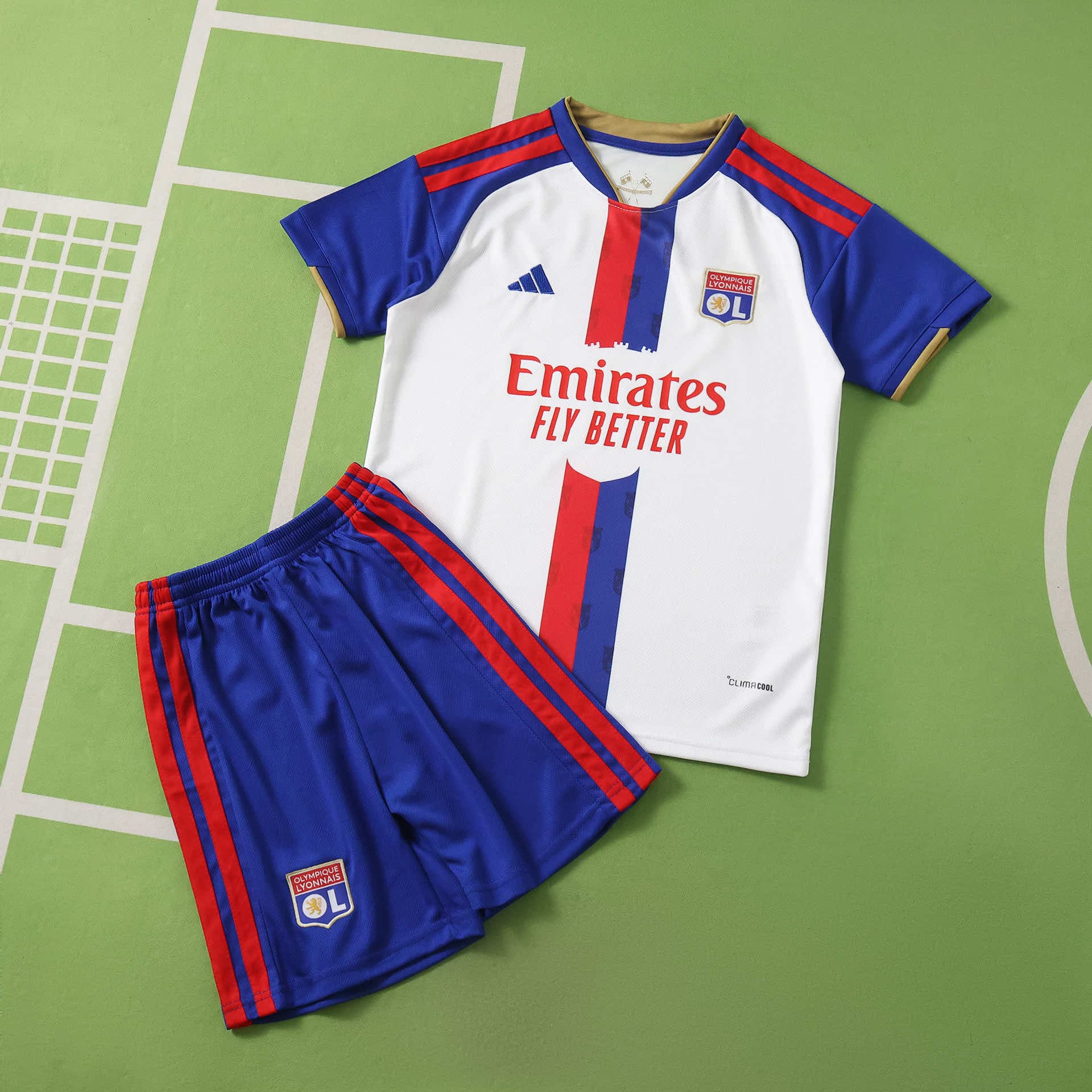 Olympique Lyonnais Home Kids Kit front view