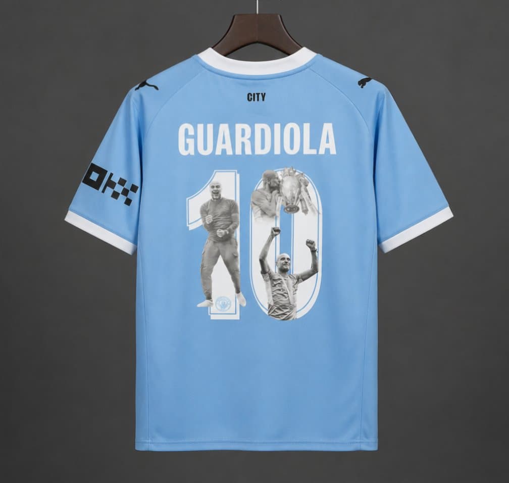 Manchester City "Guardiola Farewell" Special Edition Jersey 26/27 back view