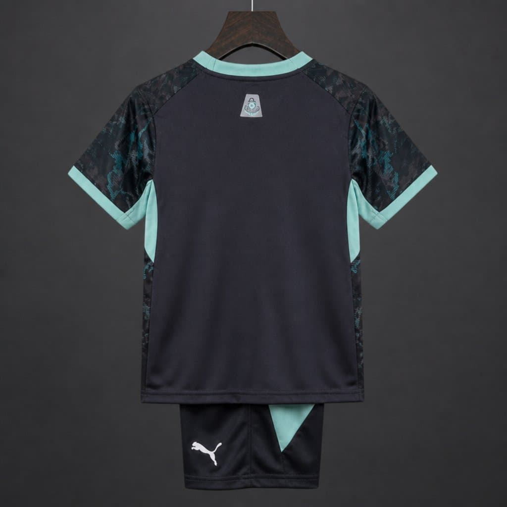 Marseille Black & Teal Kids Kit back view