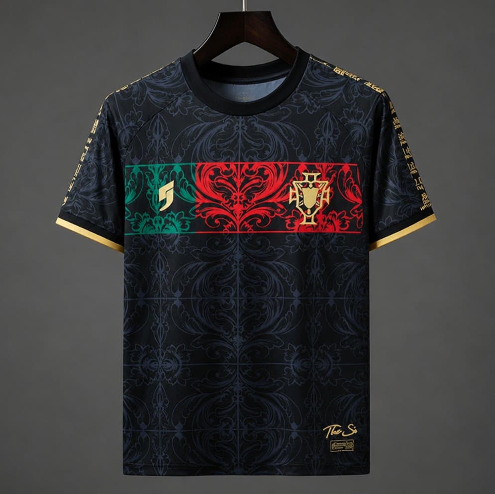 Portugal "Black Baroque" Special Edition Jersey front view