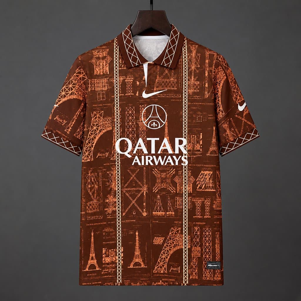 PSG "Eiffel Blueprint" Special Edition Jersey front view