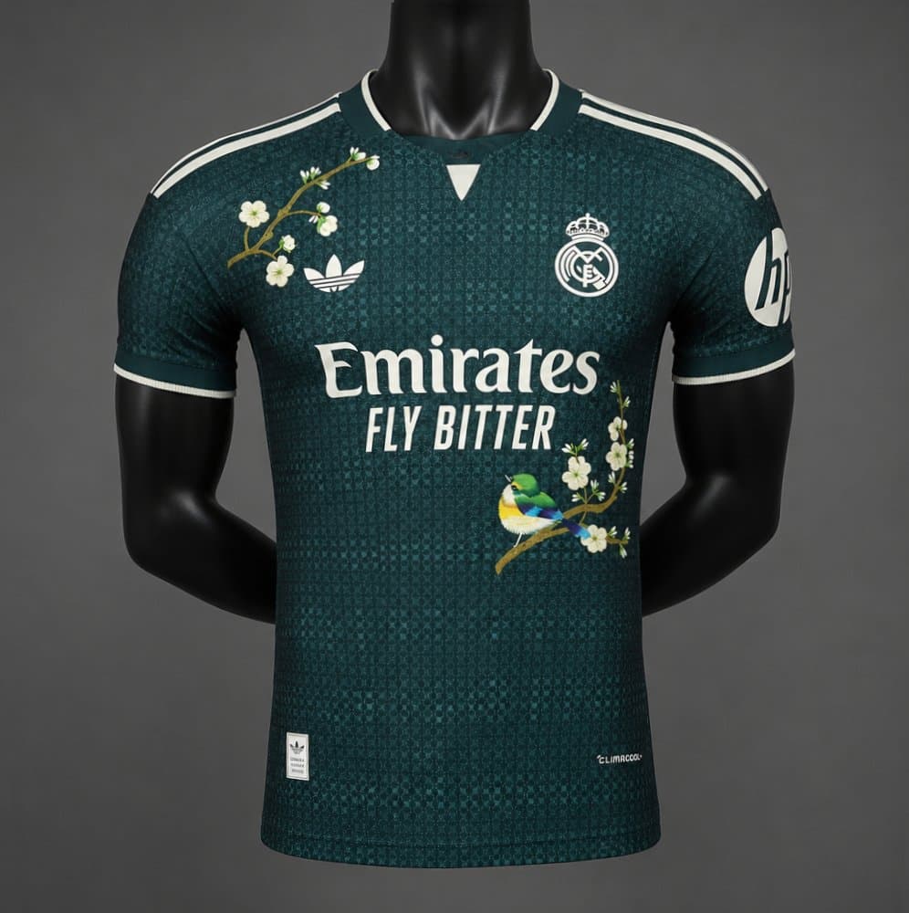 Real Madrid Away Embroidered Jersey — Player front view
