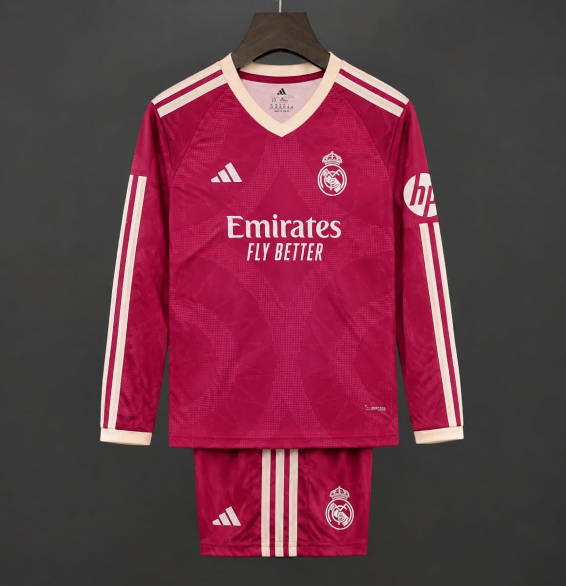 Real Madrid Third Long Sleeve Kids Kit 26/27 front view