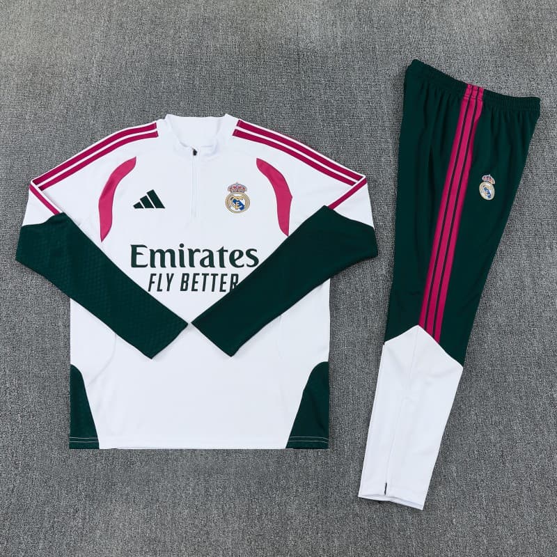 Real Madrid Training Tracksuit â White/Pink 26/27 front view