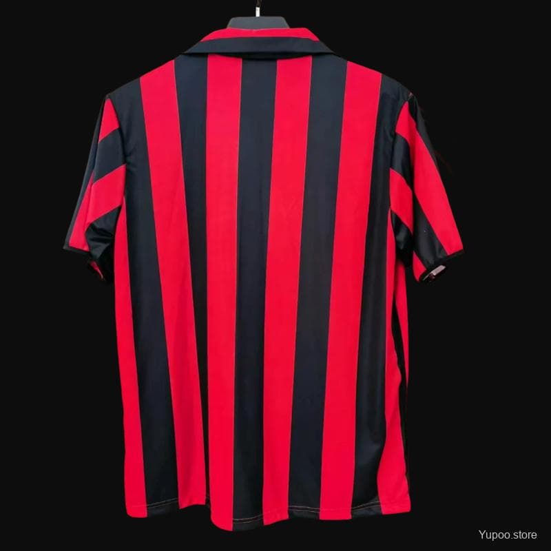Retro AC Milan Men's (Home) Jersey 88/89 back view