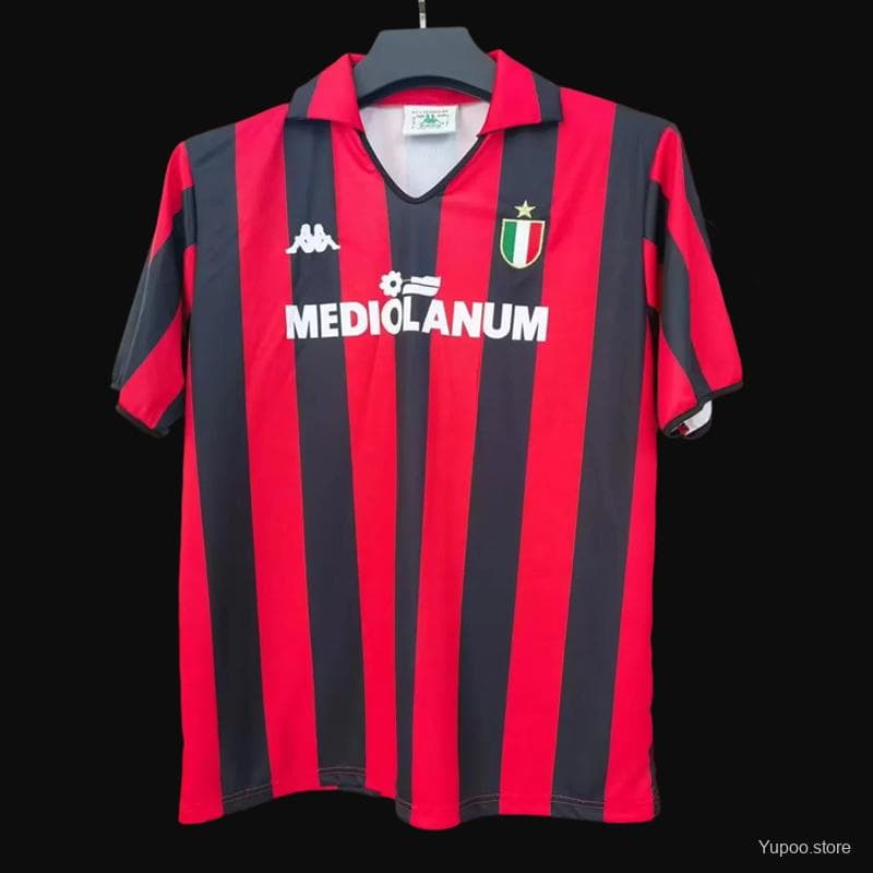 Retro AC Milan Men's (Home) Jersey 88/89 front view