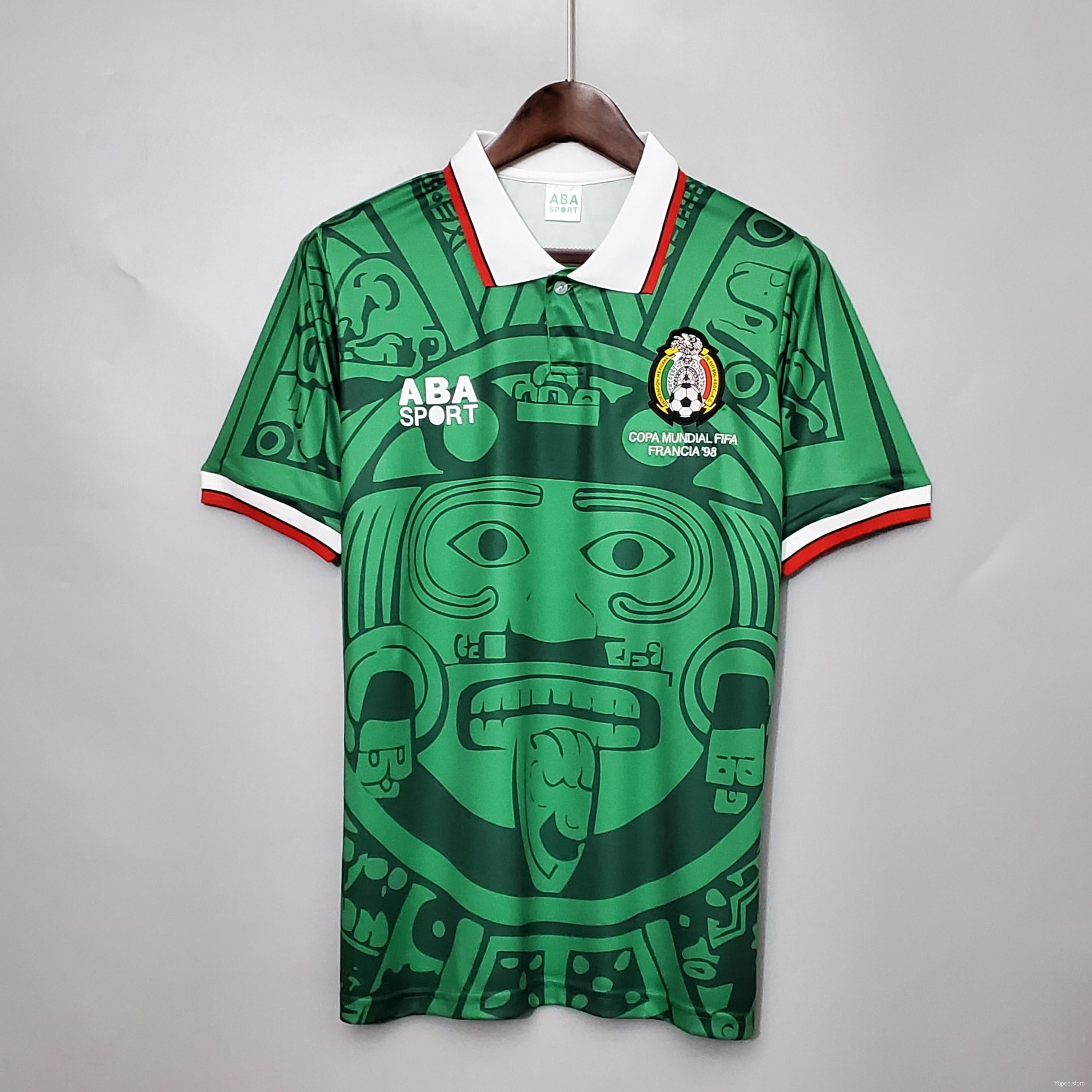 Retro Mexico Men's (Home) World Cup Jersey 1998 front view